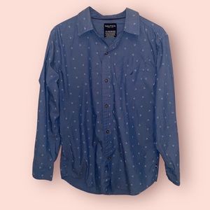 Nautica women’s XL anchor button down blouse